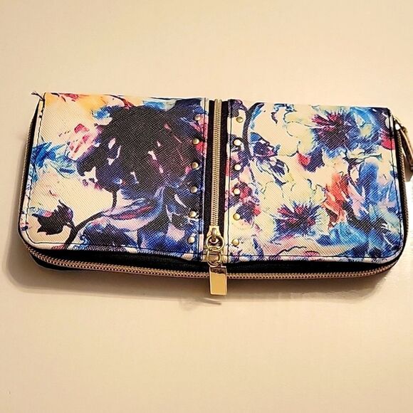 BRAND NEW LEATHER MULTI-COLOR ZIPPER CLOSURE DESIGN DETAILS WOMEN"S WALLET - Picture 1 of 13